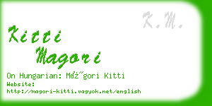 kitti magori business card